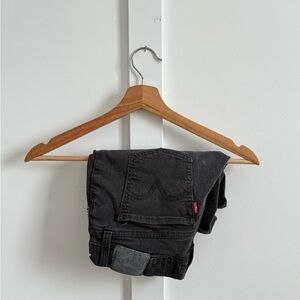 Levi’s Mid length cuffed Black Denim shorts